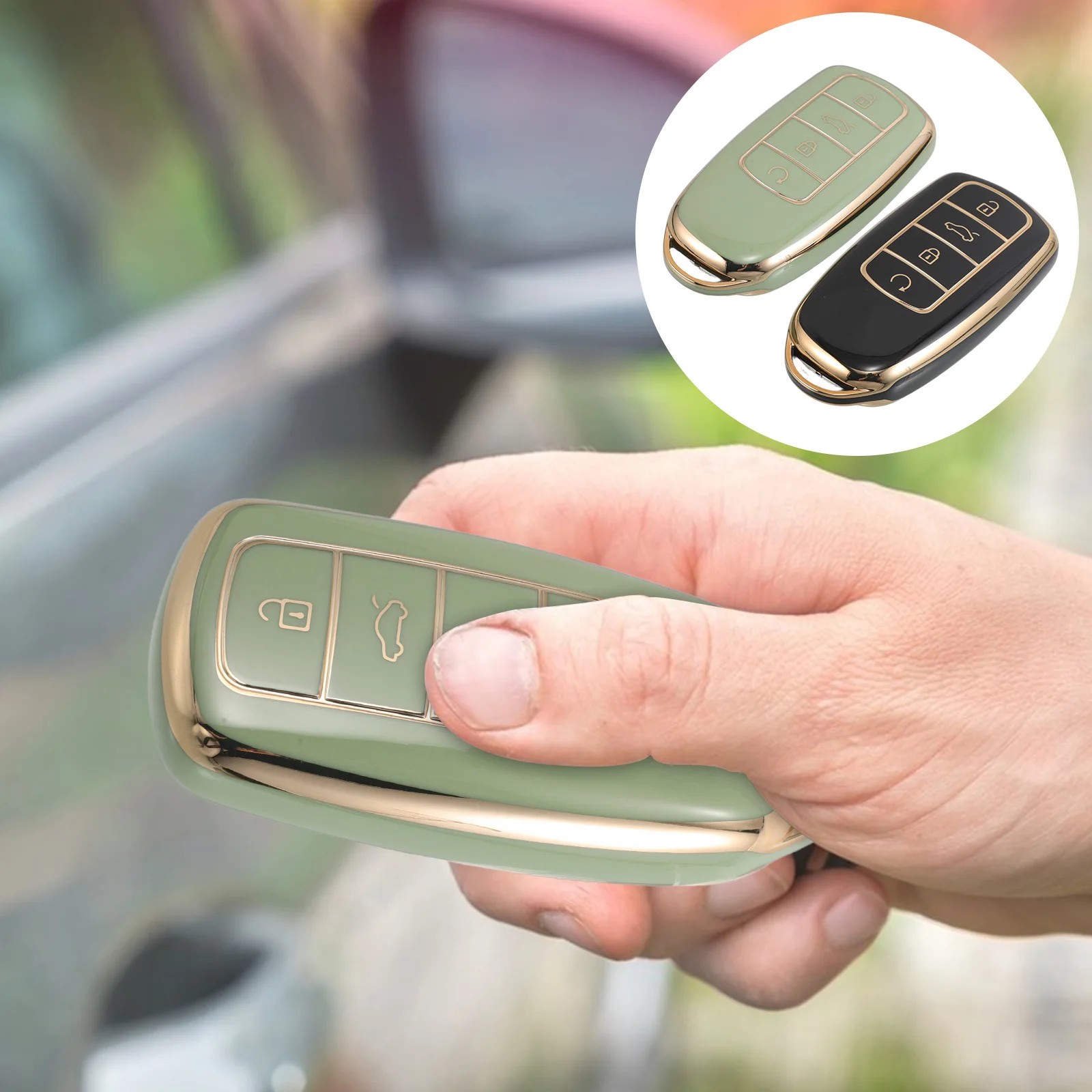 2pcs Car Key Shell Replacement For Chery Little Ant Durable Tpu Case Precision Fit Anti-Scratch Car Key Fob Cover Auto