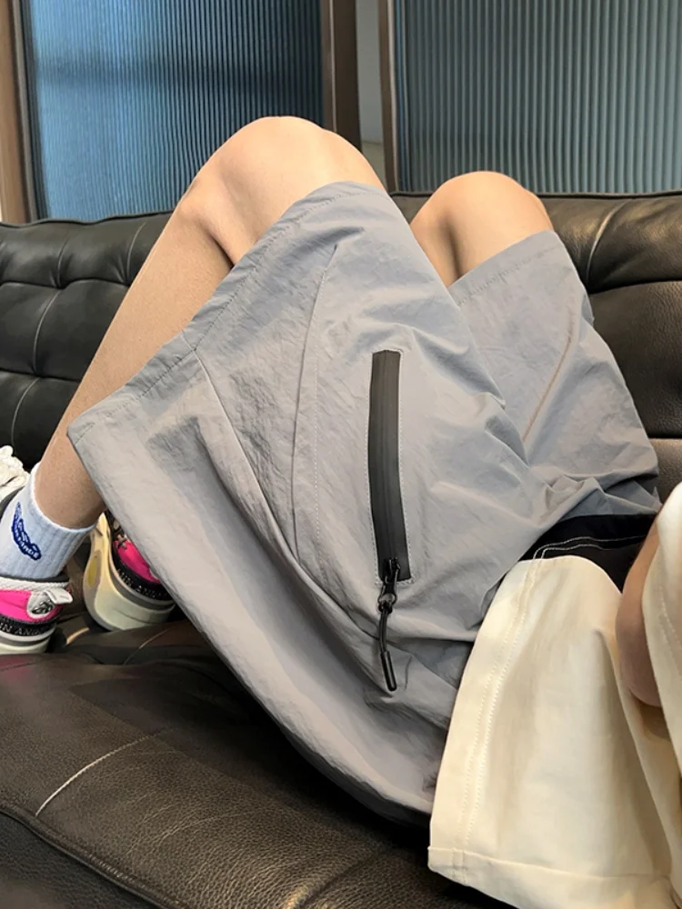 

Qui Dry Men's American Sle Functional orts Summer Thin Five-Quarter Pants Loose Straight Workwear Trousers Casual orts