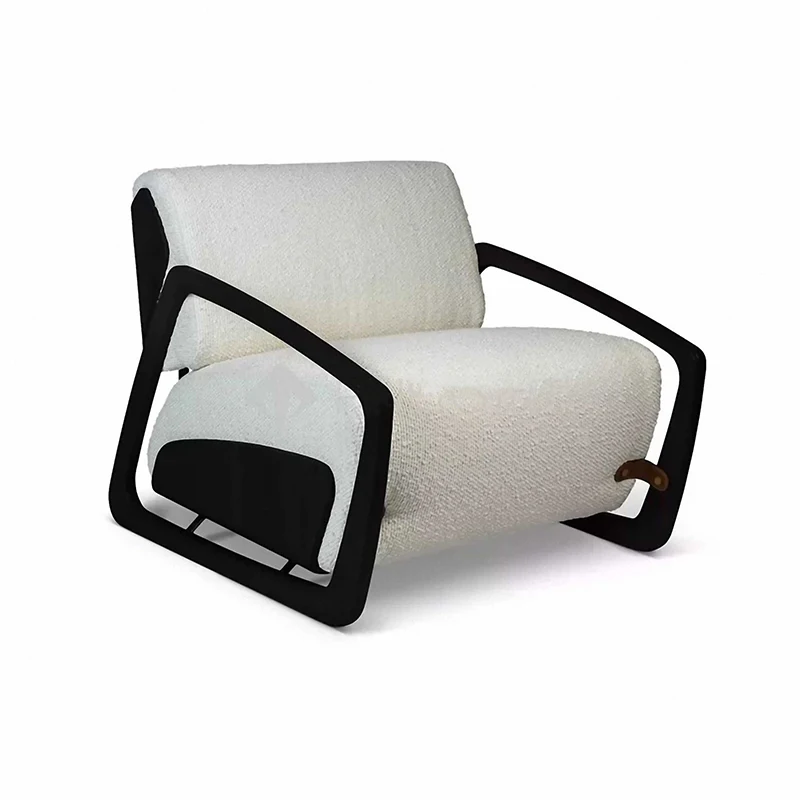 Hotel and villa outdoor/indoor lounge chairs - crooked plywood resort furniture, modern pool chairs and sofa chairs