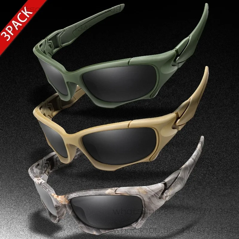 

Набор из 3 модных спортивных солнцезащитных очков для активного отдыха, для мужчин и женщин, для велоспорта, вождения, кемпинга, путешествий, разноцветные очки