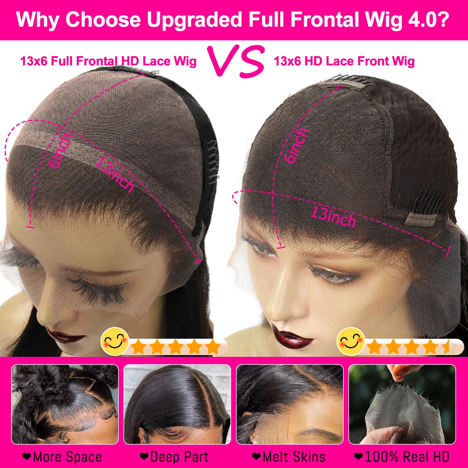 Wow Angel Body Wave Jet Black 250% 13x6 HD encaje Frontal completo pelucas de cabello humano SkinLike HD pelucas delanteras de encaje prearrancadas para mujeres