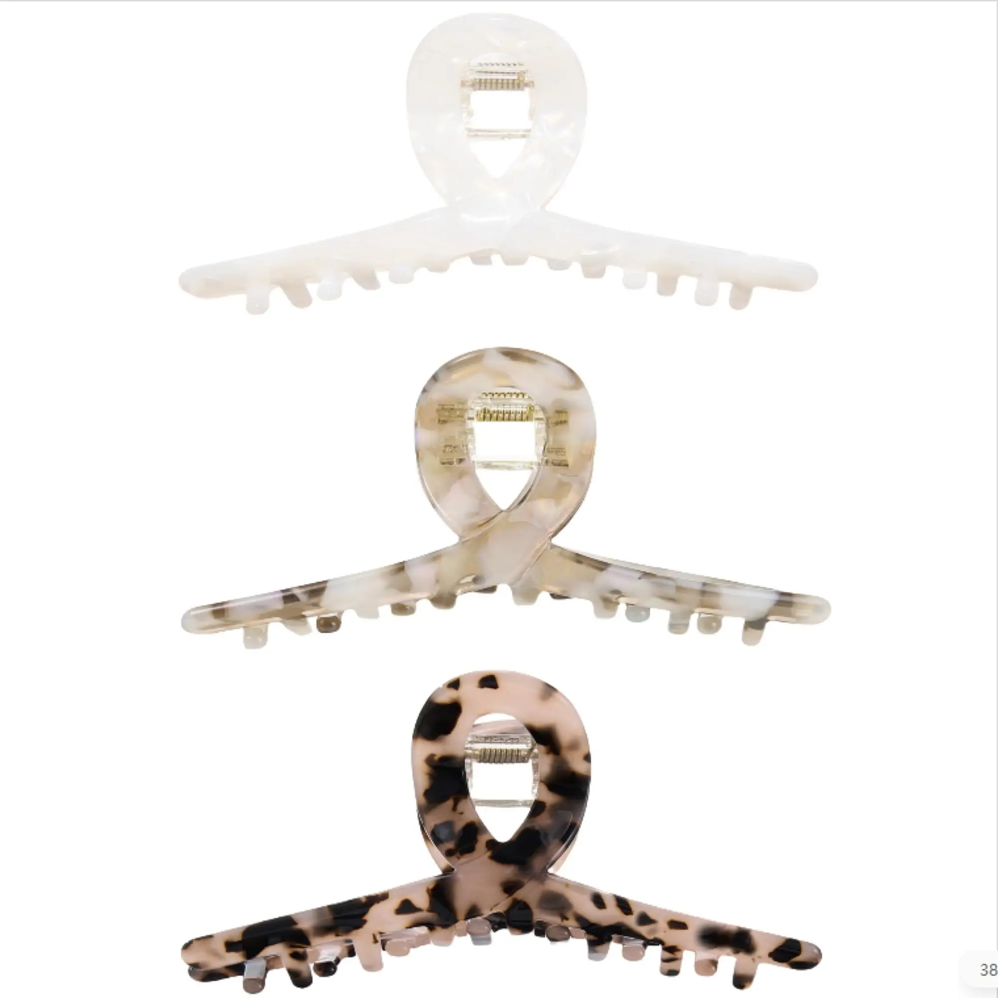 

Dowell Girlish Style Hair Clips, Curls, Grippers, Ribbons, Back Of The Head, Hair Clips, Grippers (3-piece Set)