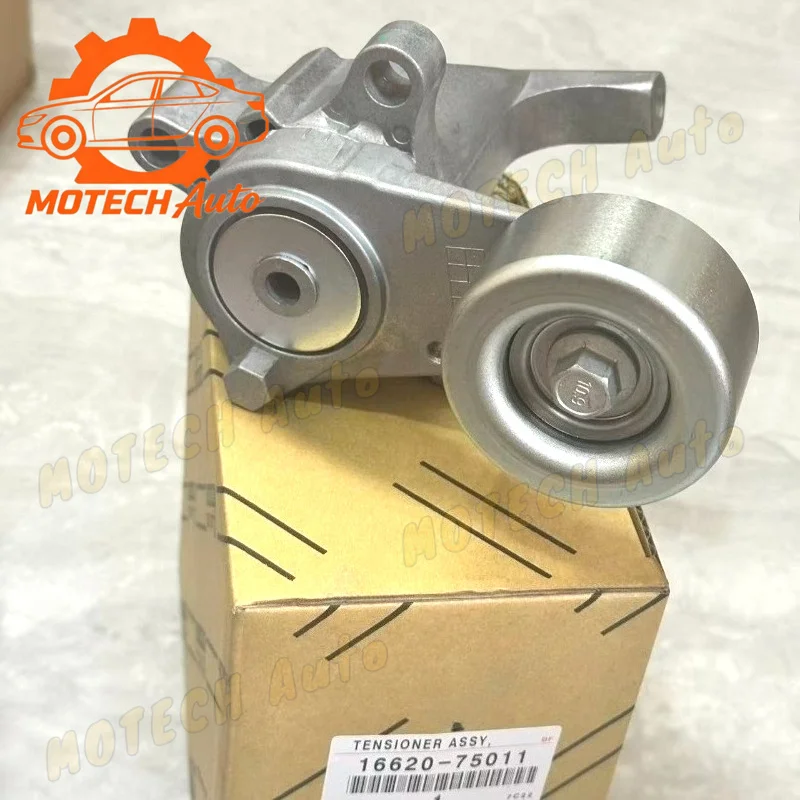 16620‑75011 1662075011 166200C010 V-Ribbed Belt Tensioner for Toyota Land Cruiser Prado Hiace Fortuner Tacoma 2TR-FE 2.7L