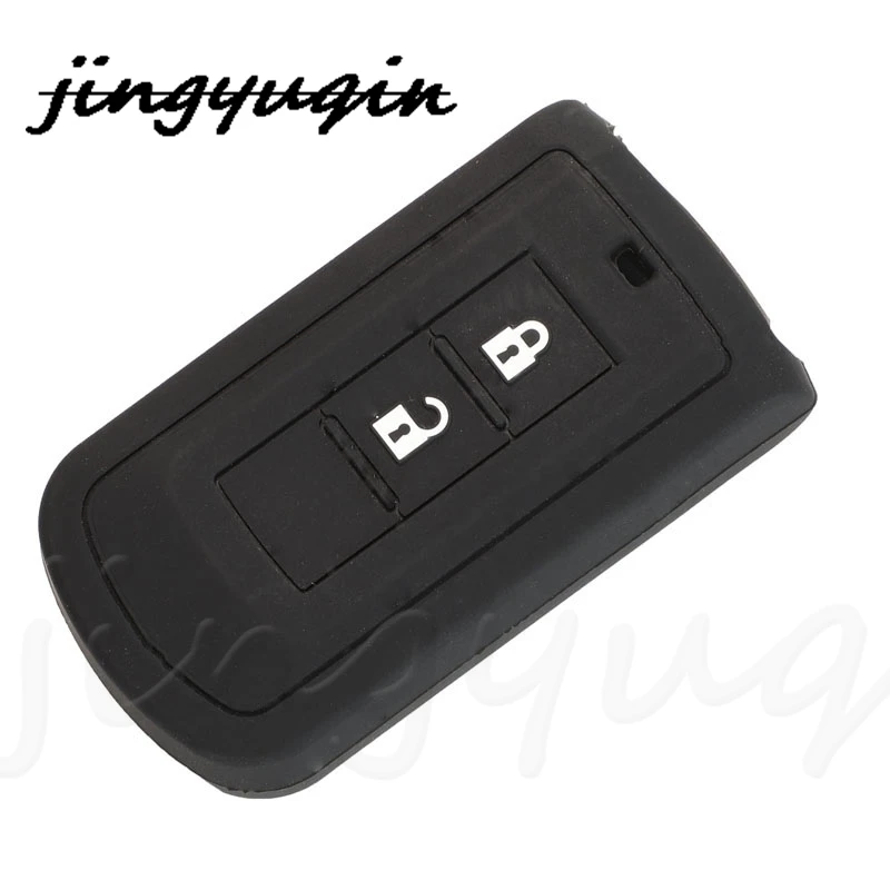 jingyuqin 2 Buttons Silicone Remote Car Key Case Cover Shell For Mitsubishi Mirage Outlander Grandis Pajero