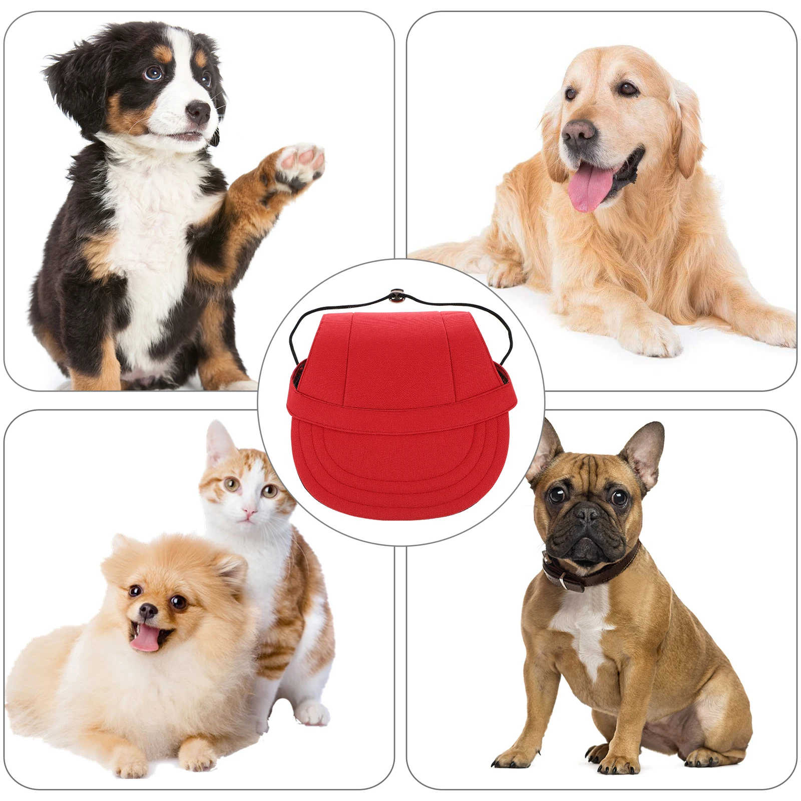 

Pet Dog Sunglasses Small Breed Dogs Sun Protection Hat Adjustable Canvas Visor Summer Breathable Adjustable Pet Baseball Cap Dog