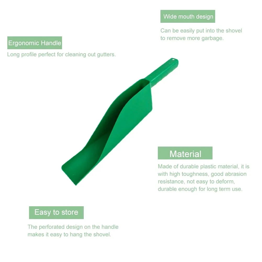 Gutter Drain Cleaning Scoop Plastic Ergonomic Handle Garden Tool Multifunctional Wide Mouth Fallen Leaves Home Non Slip Portable