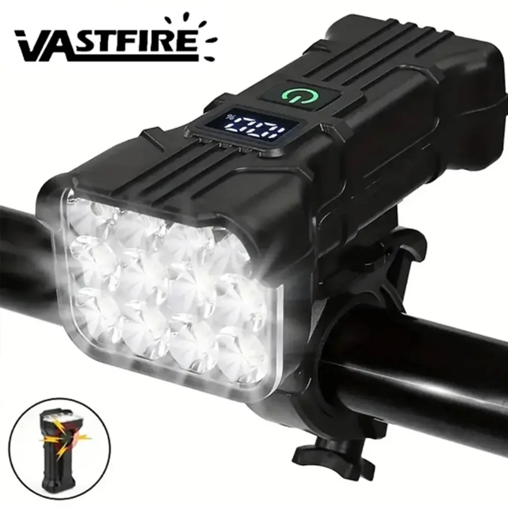 AliExpress VASTFIRE 12 LED Bicycle Front Light Rechargeable Bike Light with Horn MTB Bicycle Head Lights Cycling Bike Safety Lamp for Night Riding
