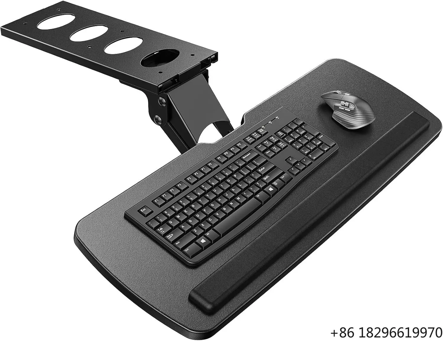 Keyboard Tray Under Desk 360 Adjustable Ergonomic Sliding Keyboard & Mouse Tray Under Desk for Typing in Home Office Work