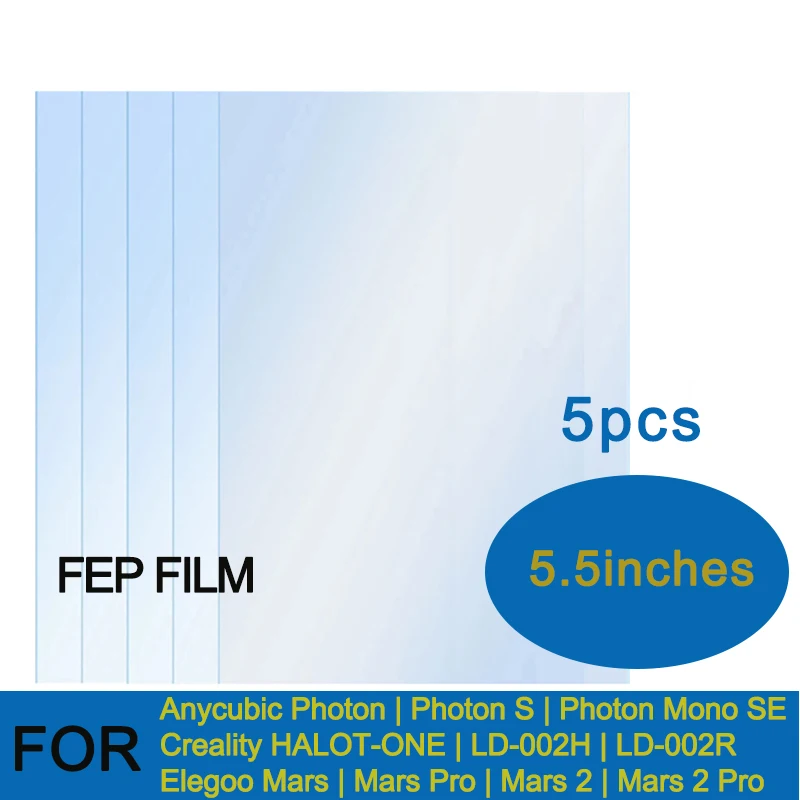 FEP Film 6.23 Inch 200*140*0.15mm For ANYCUBIC Photon S Ultra   Mono 4K Elegoo Mars Creality Series 3D Printer Parts Accessories