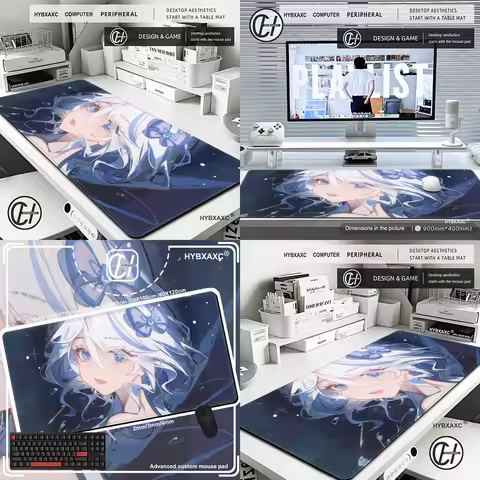 Large Mouse Pad Furina Anime Game Mousepad Office PC Kawaii Gaming Accessories Keyboard Mouse Pad Laptop 900x400 Mouse Mat Carpe
