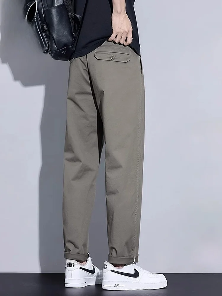 

Men's Casual Pants Loose Straight Leg Spring New Sle Trendy Military een Long Trousers Youth Vitali Sle