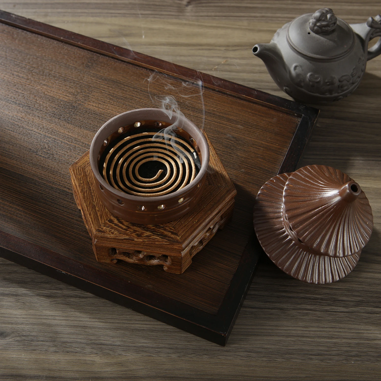 الصينية الرجعية حامل البخور السيراميك معبد السماء البخور الموقد لفائف البخور مخروط البخور ديكور المنزل #5