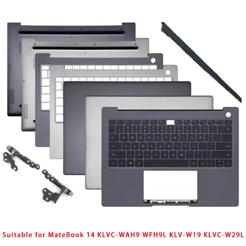 suitable-for-matebook-14-klvc-wah9-wfh9l-klv-w19-klvc-w29l-lcd-screen-top-cover-screen-frame-palm-support-bottom-shell-hinge