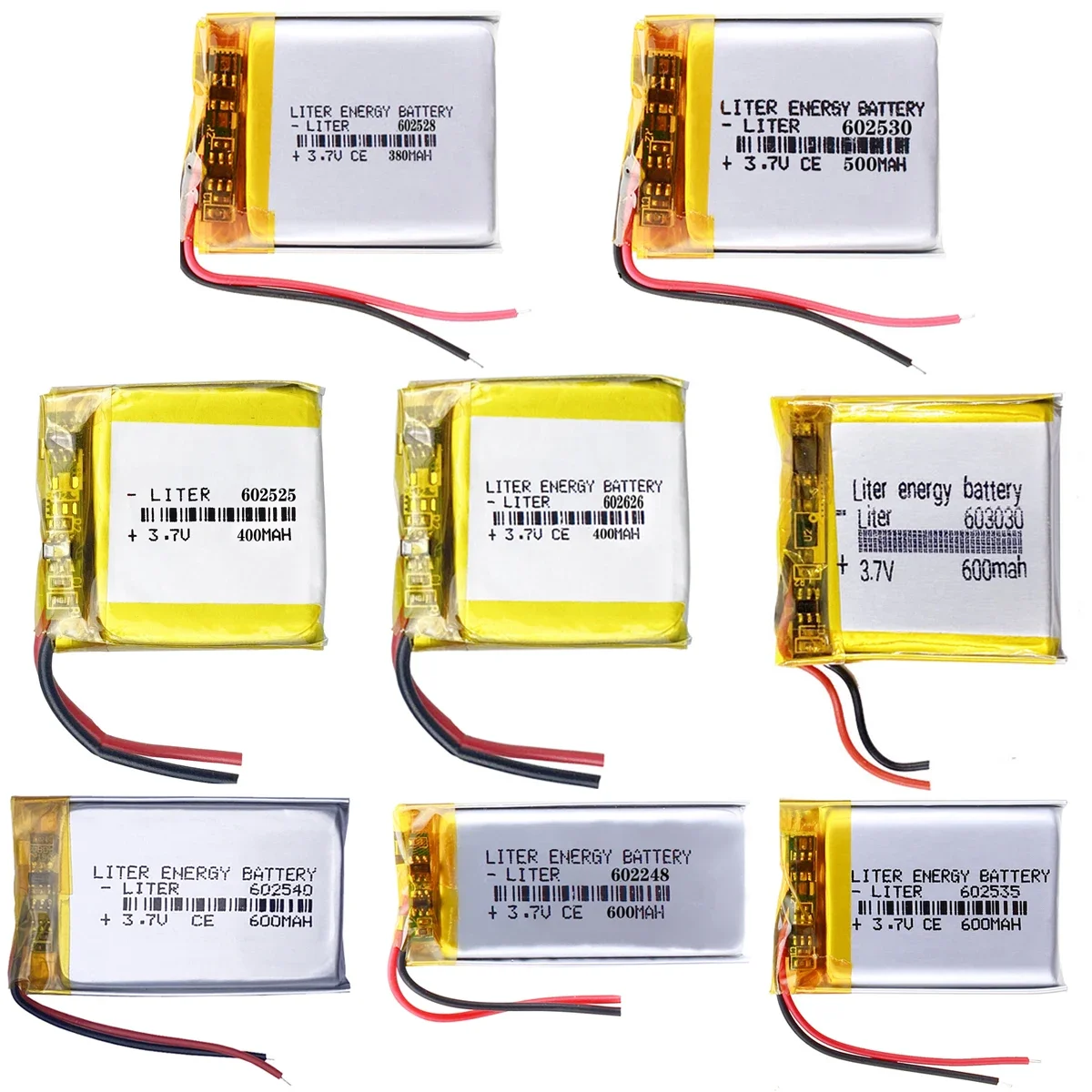 3.7V Rechargeable LiPo Battery for DIY Projects - MP3, DVD Recorder, GPS, Camera, Bluetooth lighting electric toy power bank