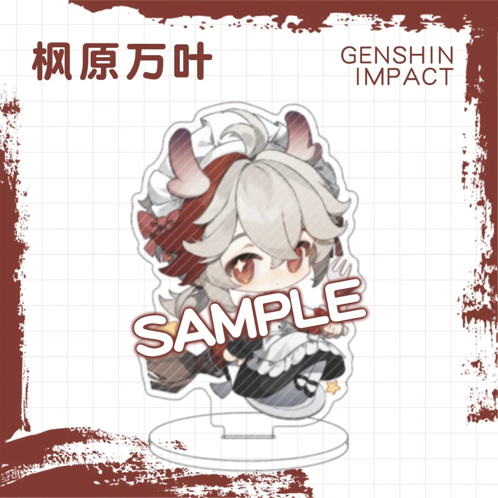 Anime Genshin Impact Cosplay Exquisite Acrylic Interlayer Standing Sign Student Desktop Decor Cute Ornament Xmas Birthday Gift