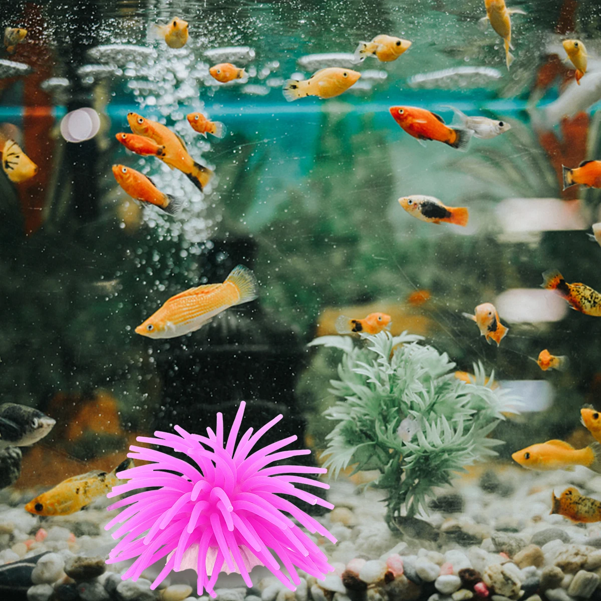 

2 pcs Simulated Sea Coral Reef Decor Purple Silicone Ceramic Aquarium Ornament Fish Tank Decoration Underwater Theme