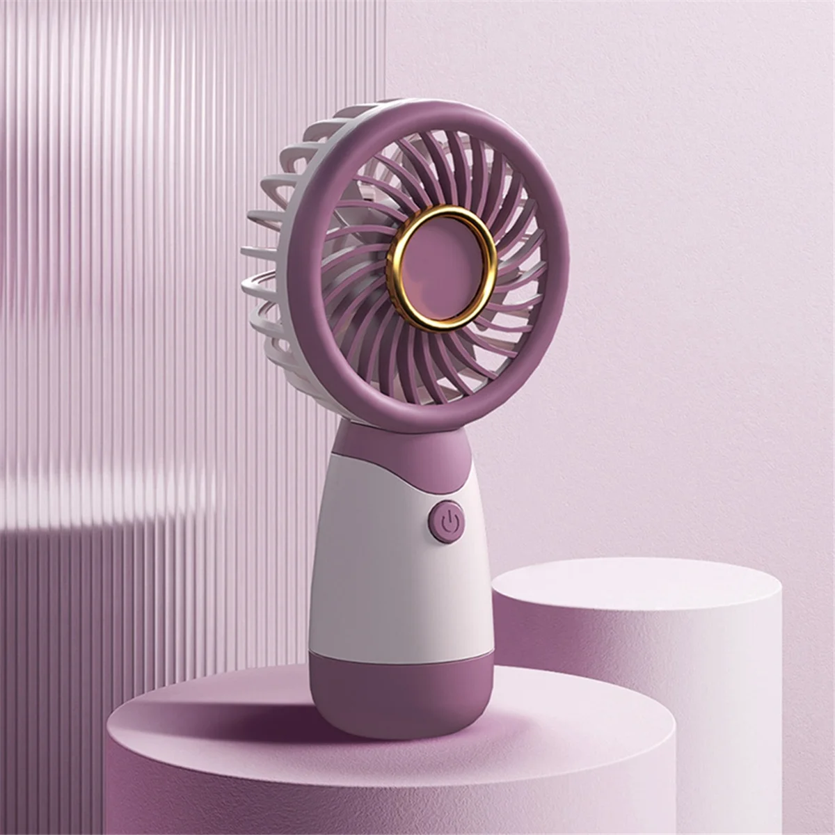 Ventilador de mano con borde, ventilador pequeño, miniventilador de bolsillo portátil, ventilador recargable por USB, regalo silencioso,C