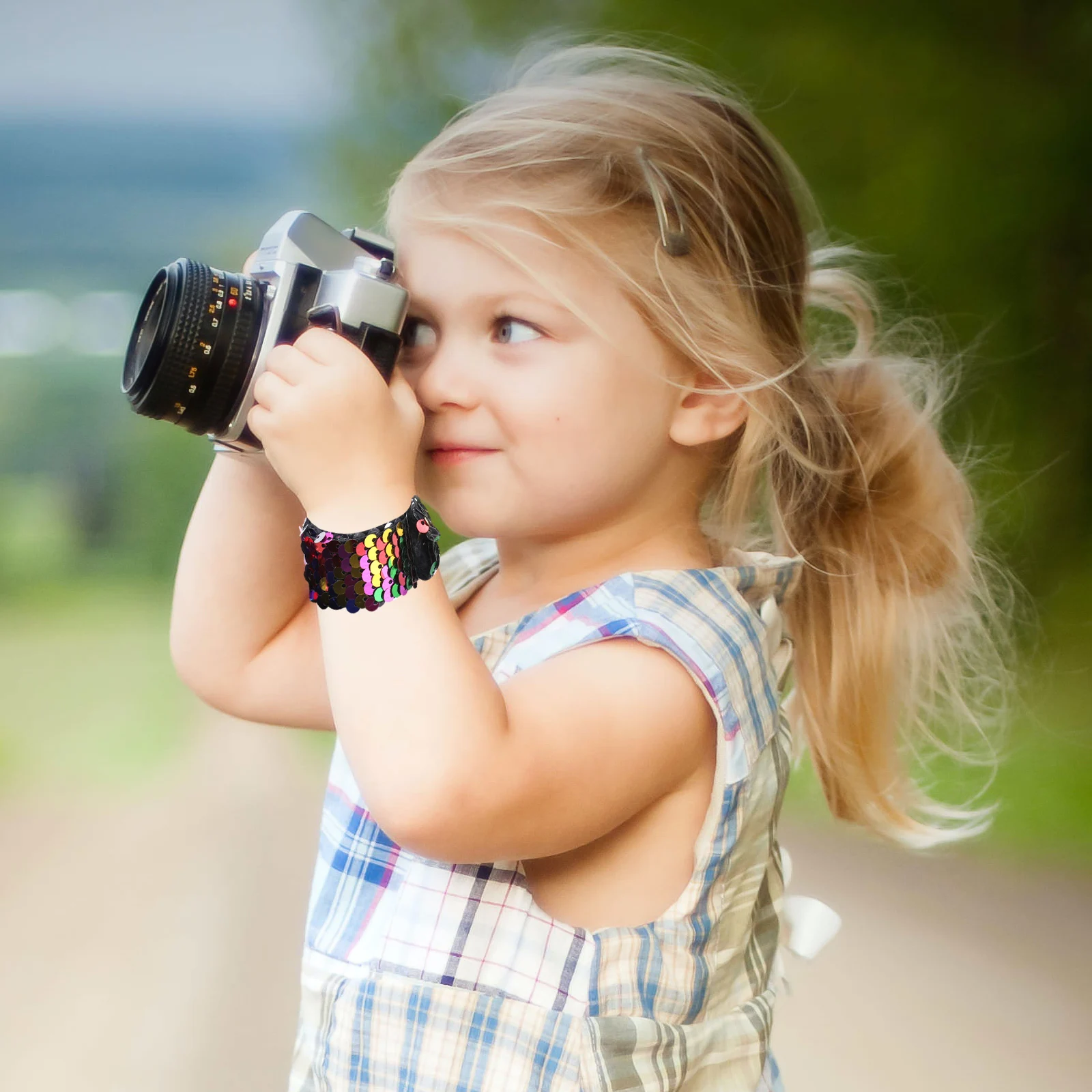 

5 Pcs Sequin Bracelet Children Bracelets Princess Slap Girl Little Girls Mermaid Wrist Bands Kids Jewelry for