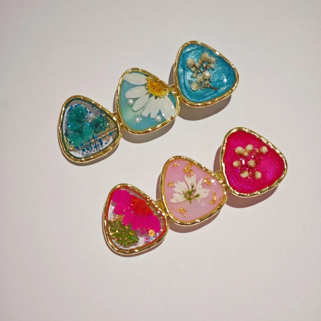 

3192 Wholesale Dried Flower Real Flower Hair Clip Fresh Forest Style Fairy Bangs Clip Personality Hair Accessory The Best Gift