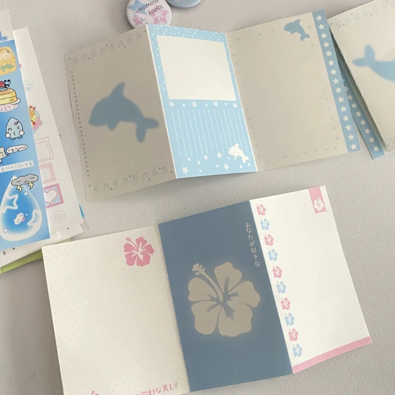 10Pcs Ins Fold Paper Card Hard Paper Sleeves Photocards Protective Packaging Gift DIY Material
