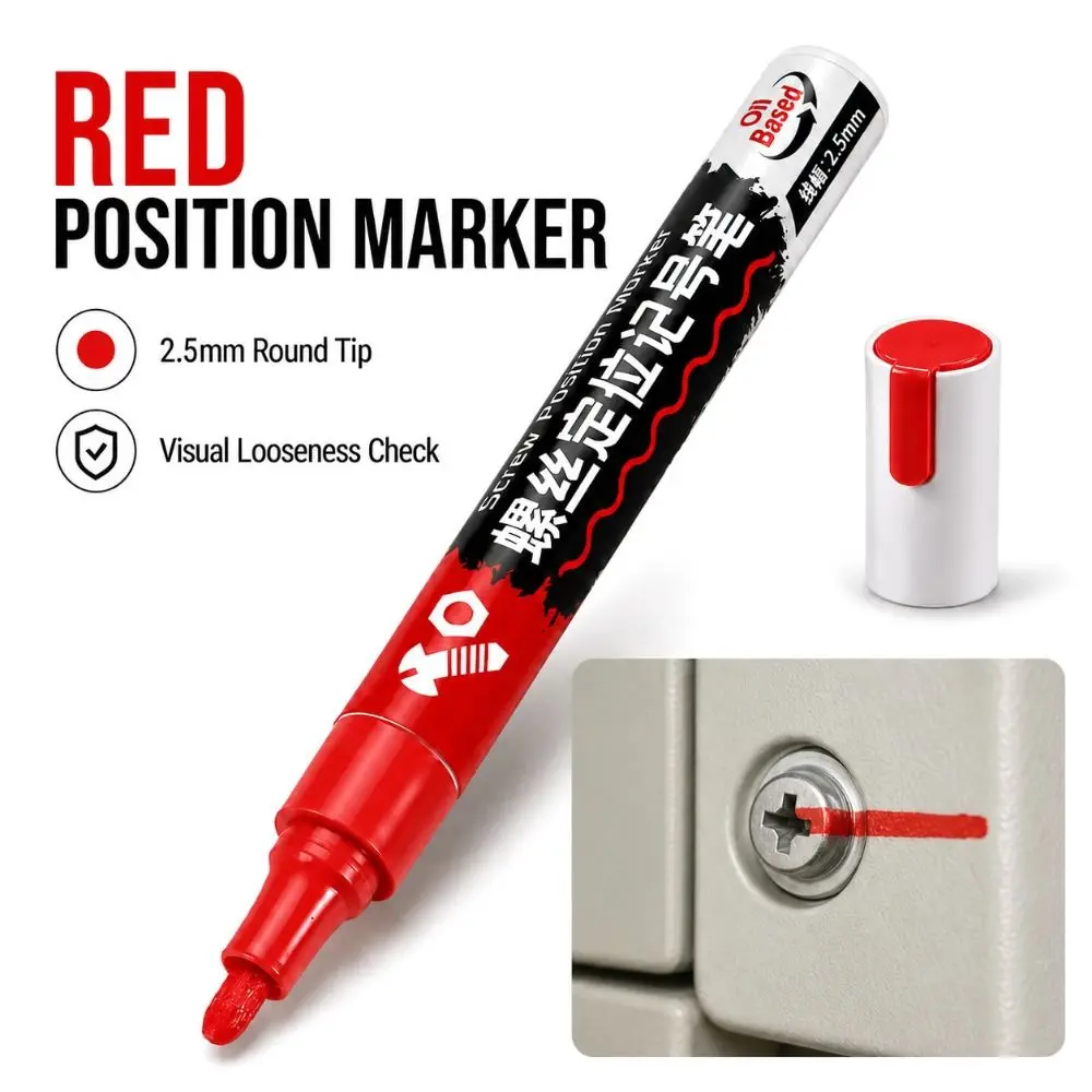 Fast Drying Paint Marker Pen Screw Alignment Tool Quick Dry Oil Based Marker Fade Resistant Fade-proof Industrial Marker