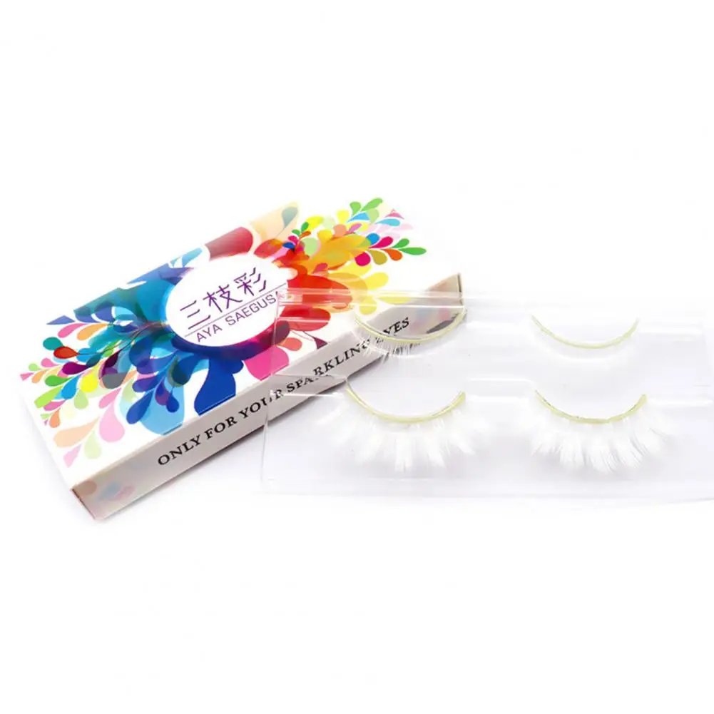 Mini Fashionable Anime White False Eyelashes Convenient Makeup False Eyelashes Simulated for Women