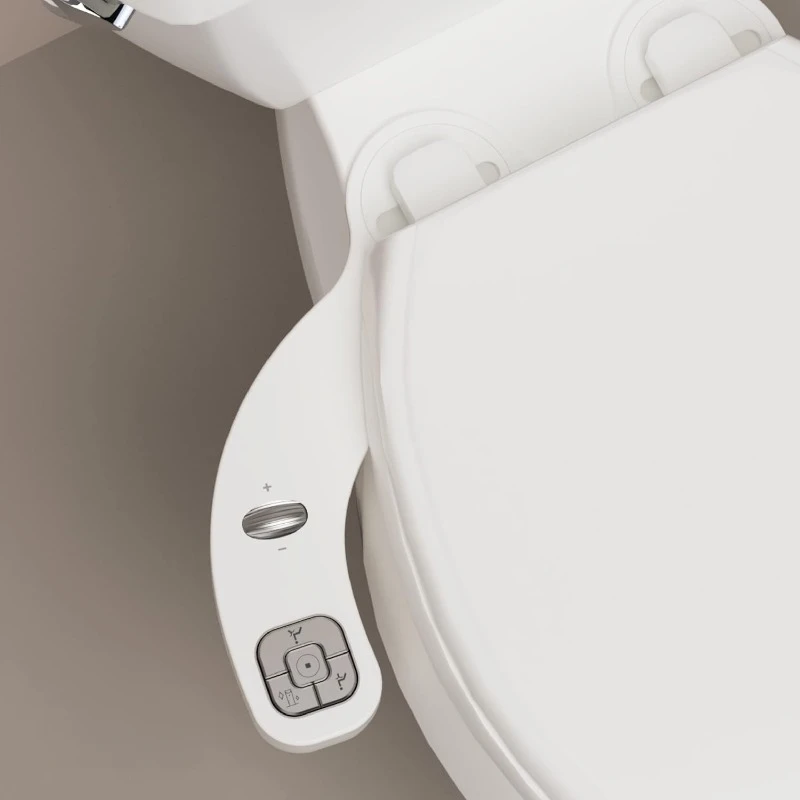 FSP-250 bidet essentiel de précision de FreshSpa Thinline rêve l'attachement pour les sièges de toilette avec la pression d'eau réglable, commande de bras latéral