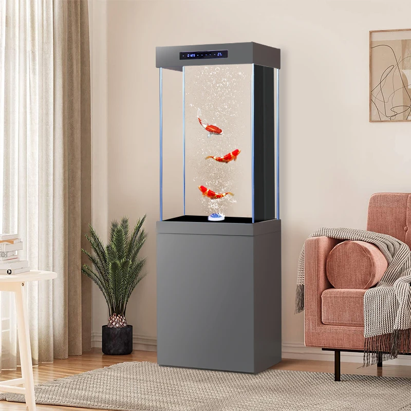 

Ornamental Fish Indoors Aquarium Fish Farming Equipment Modern Aquarium Entrance Hall Floor Living Room Furniture Acquario Lsyg