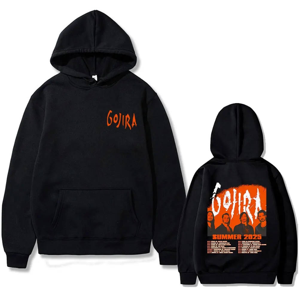 

Famous Metal Band Gojira Summer 2025 Hoodie Men Women Vintage Rock Hooded Sweatshirt Male Casual Oversized Hoodies Streetwear