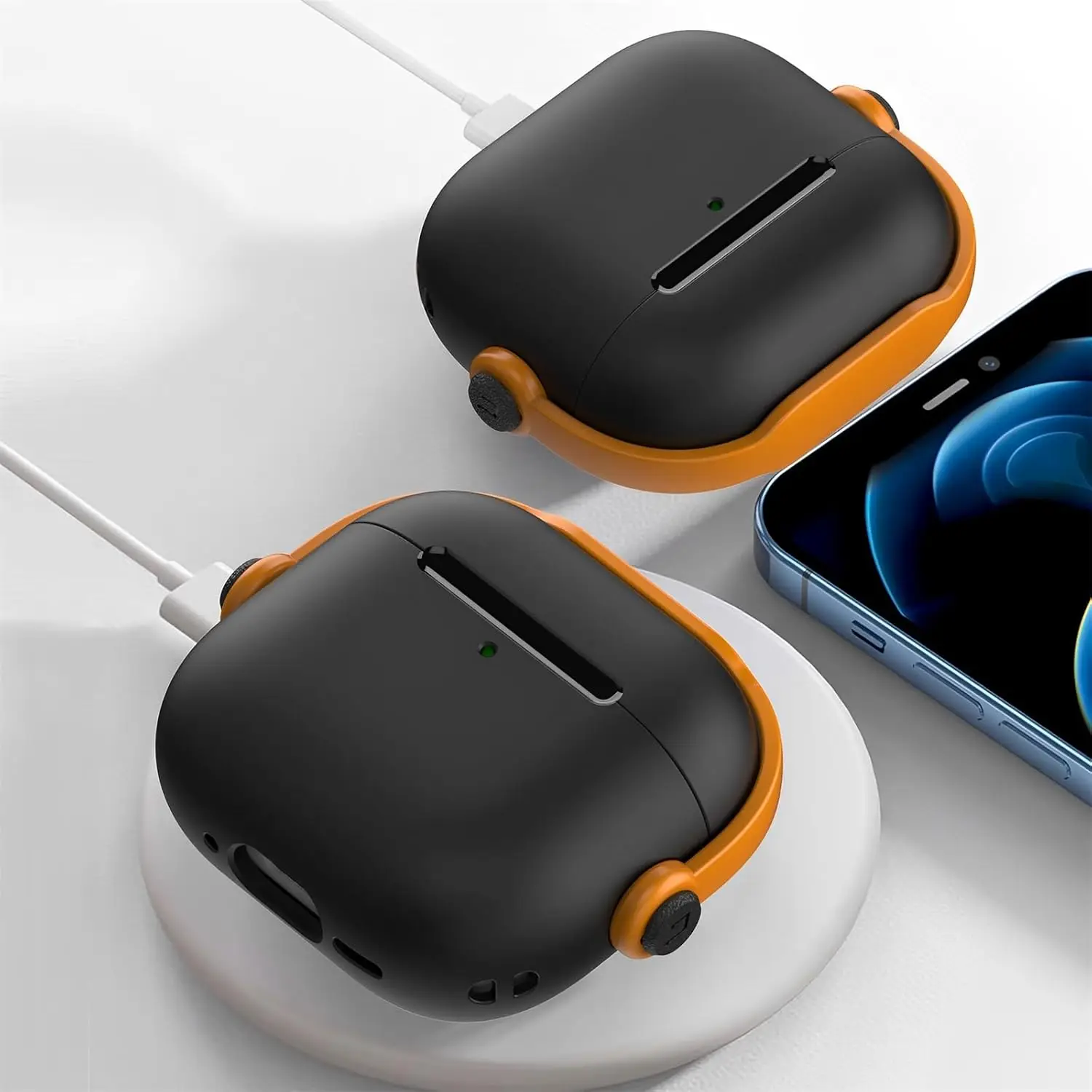 2024 novo para airpods 4 2024 com música fone de ouvido aparência kickstand caso capa kit chaveiro e cordão para airpods pro 2 caso