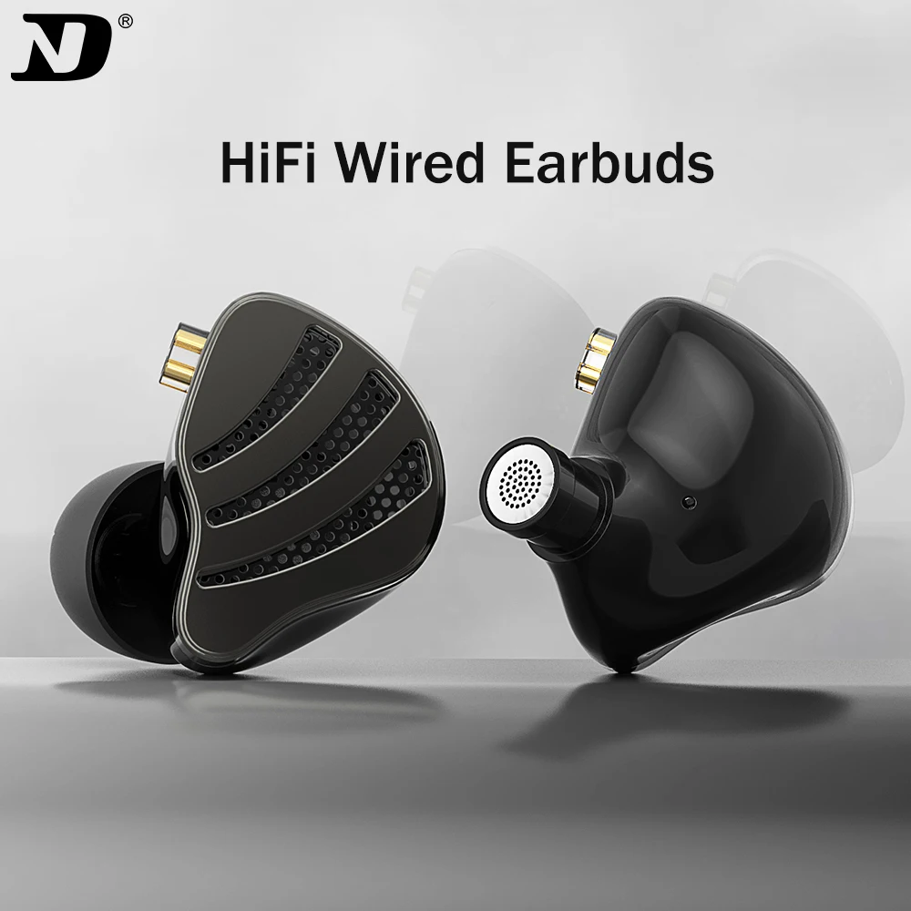 

ND NICE in ear Earphones Wired Gaming Earbuds 1DD 1BA Hybrid Drivers Metal HiFi Sport Earphones with Detachable 2Pin Cable