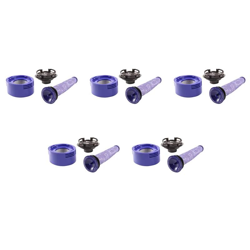 

5X для Dyson V7 V8, установка двигателя пылесоса, задняя крышка, комплект переднего и заднего фильтра, задняя крышка двигателя, детали-A54Q