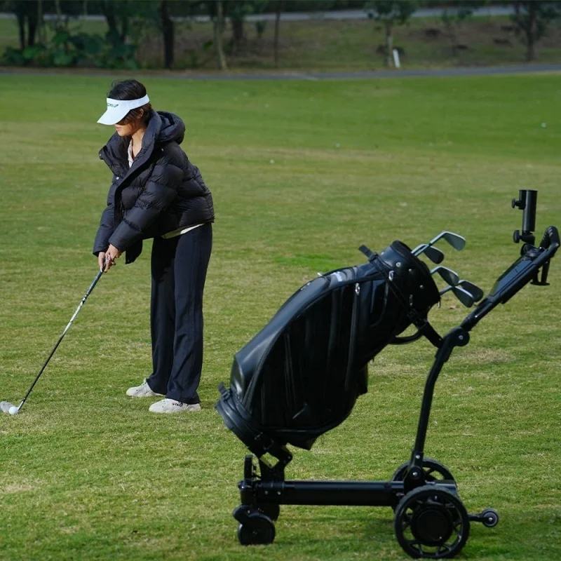 2025 New Arrival 250W*2 Motor Golf Trolley Automatic Follow 40km Range And Remote Control 40km Range Electric Trolley