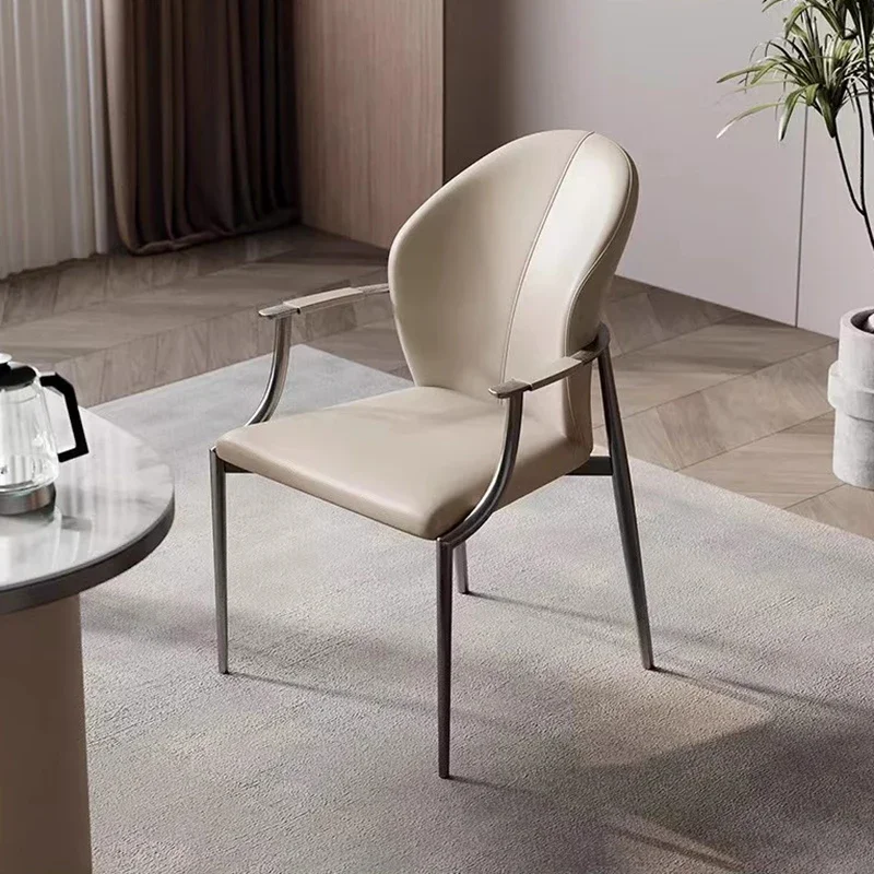 

Eating Chair Home Furniture High Leather Luxury Dining Chairs Antique Table Hotel Room Table Modern Arm Chair Armchairs White