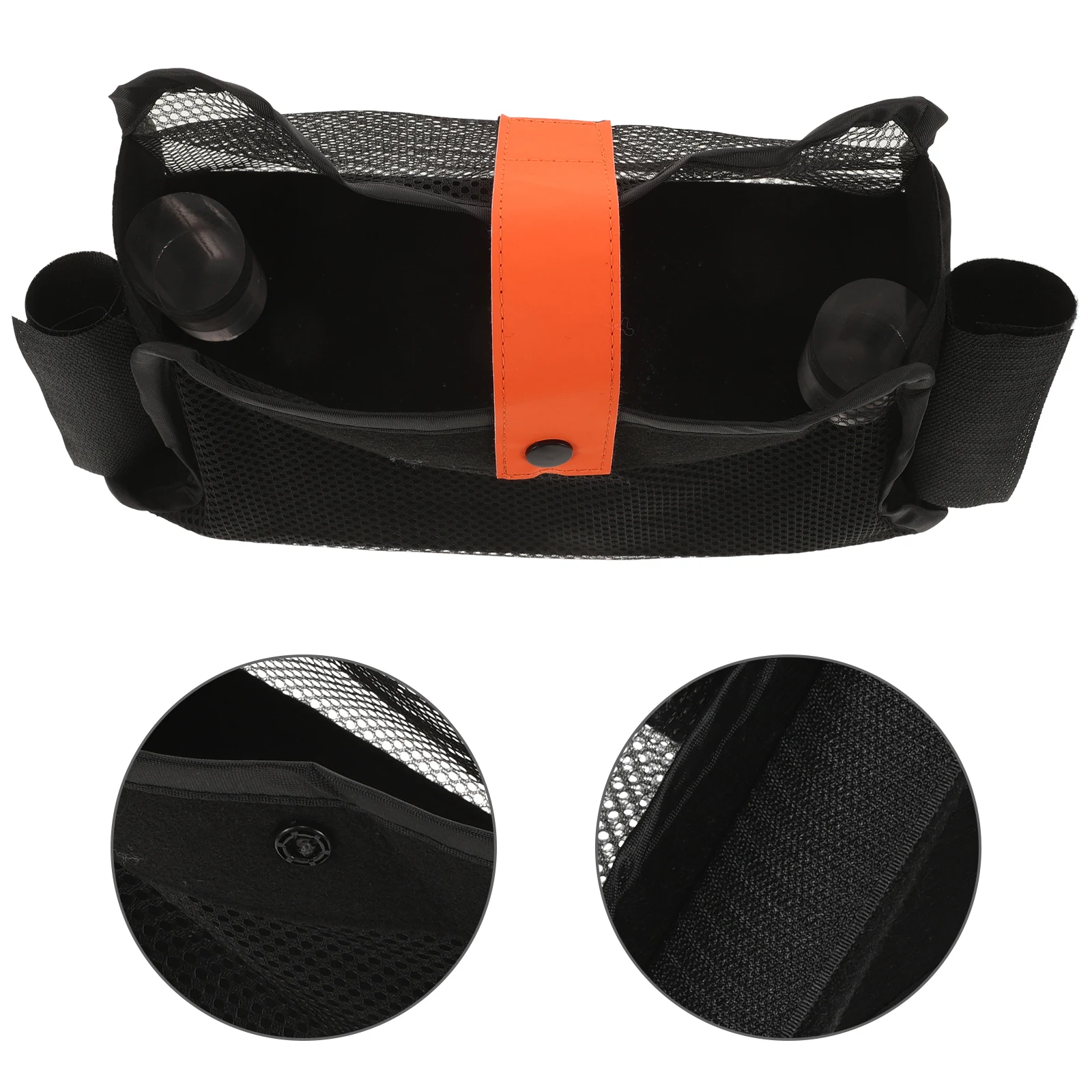 

Portable Baby Stroller Organizer Bag Mesh Hanging Pocket Pushchair Diaper Cup Holder Phone Bag Lightweight Secure for Mom
