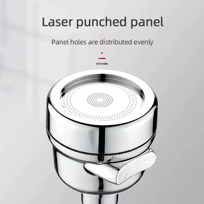 Tap Nozzle Kitchen Sink Faucet Booster Sprayer Head 3 Water Outlet Modes 360-degree Rotation