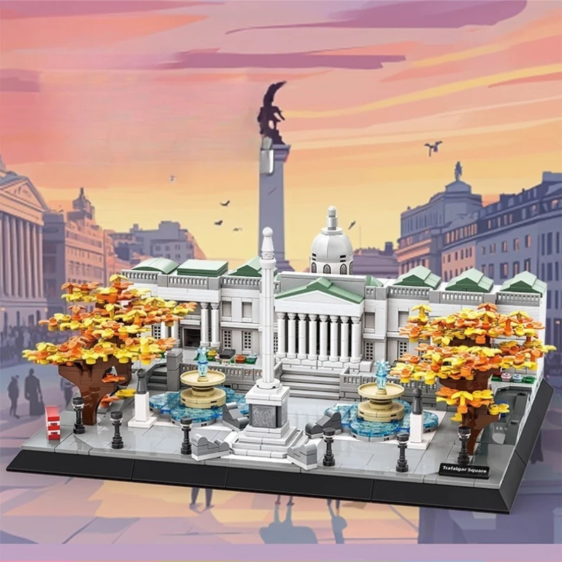 

SEMBO London Trafalgar Square Building Blocks Children's Fashionable Building Puzzle Assembly Model Ornaments Creative Toys
