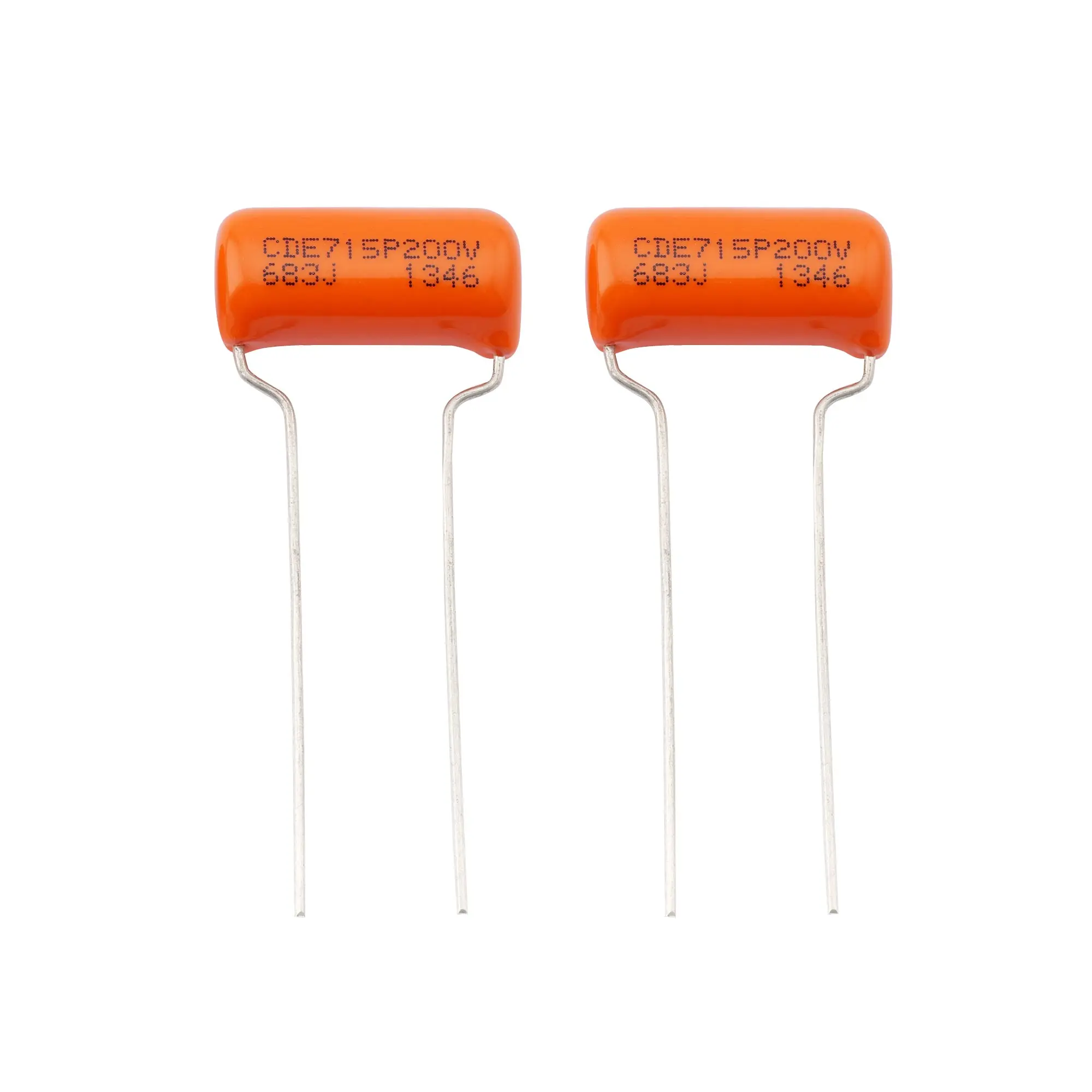 Condensadores CDE Sprague Orange Drop Tone Caps de Polipropileno .068uF 715P 683J 200V para Guitarra o Bajo (Juego de 2)