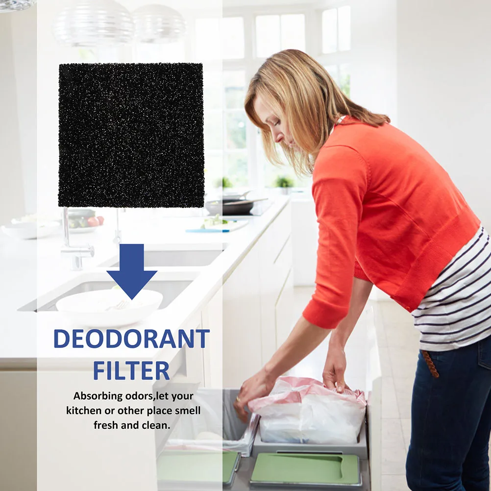 

12pcs Filter Filter Replacements Cotton for Kitchen Garbage Can Trash Bin Carbon Compost Odor Removal Home Recycling