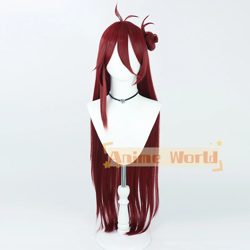 Blue Archive Kayama Reijo Cosplay Wig 100cm Long Red Heat Resistant Synthetic Hair Halloween Party Role Play Carnival + Wig Cap