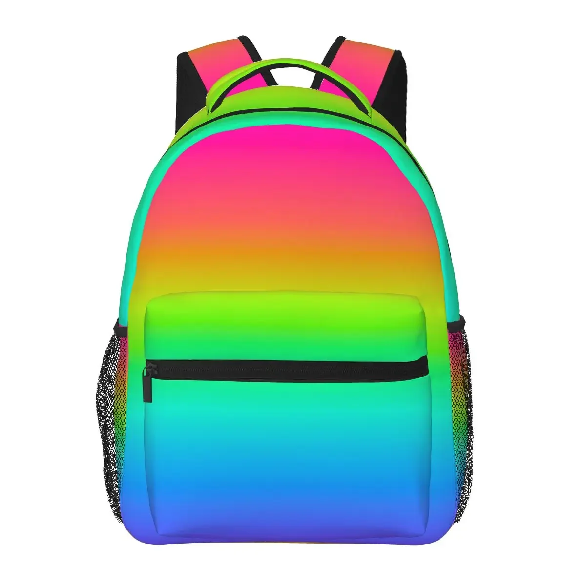 

Neon Rainbow Ombre Backpacks Boys Girls Bookbag Children School Bags Cartoon Laptop Rucksack Shoulder Bag Large Capacity