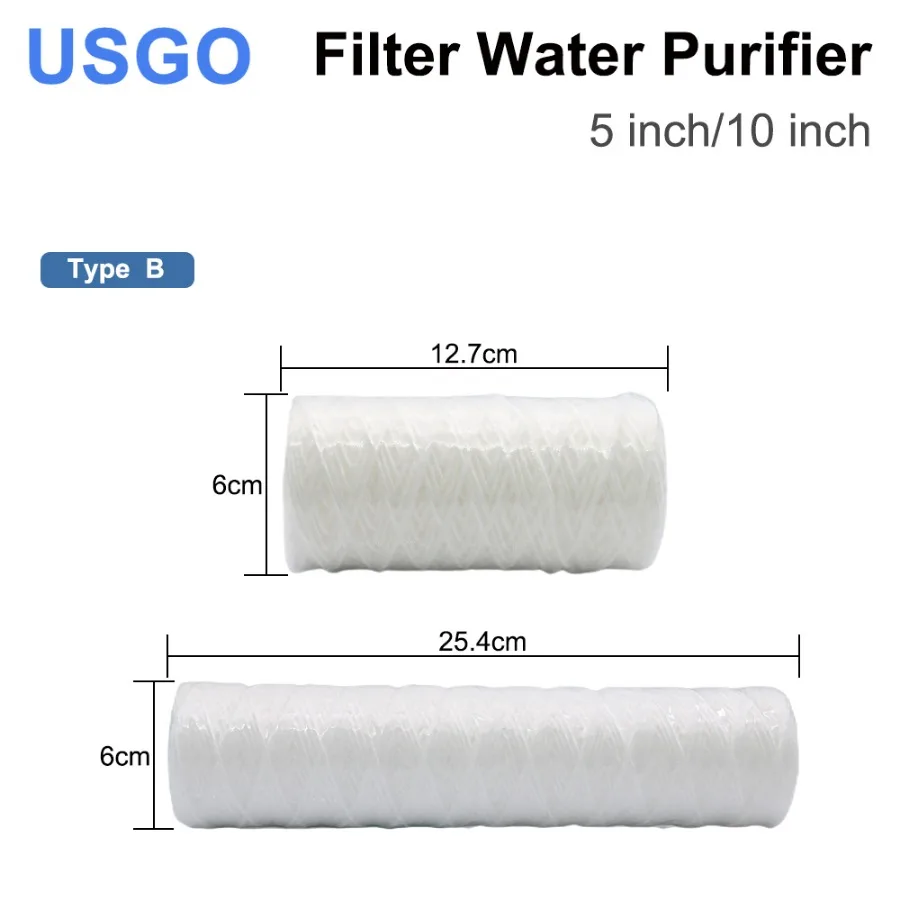 USGO Ion resin filter 5 inches / 10 inches Water purification filter Coolers for fiber lasers