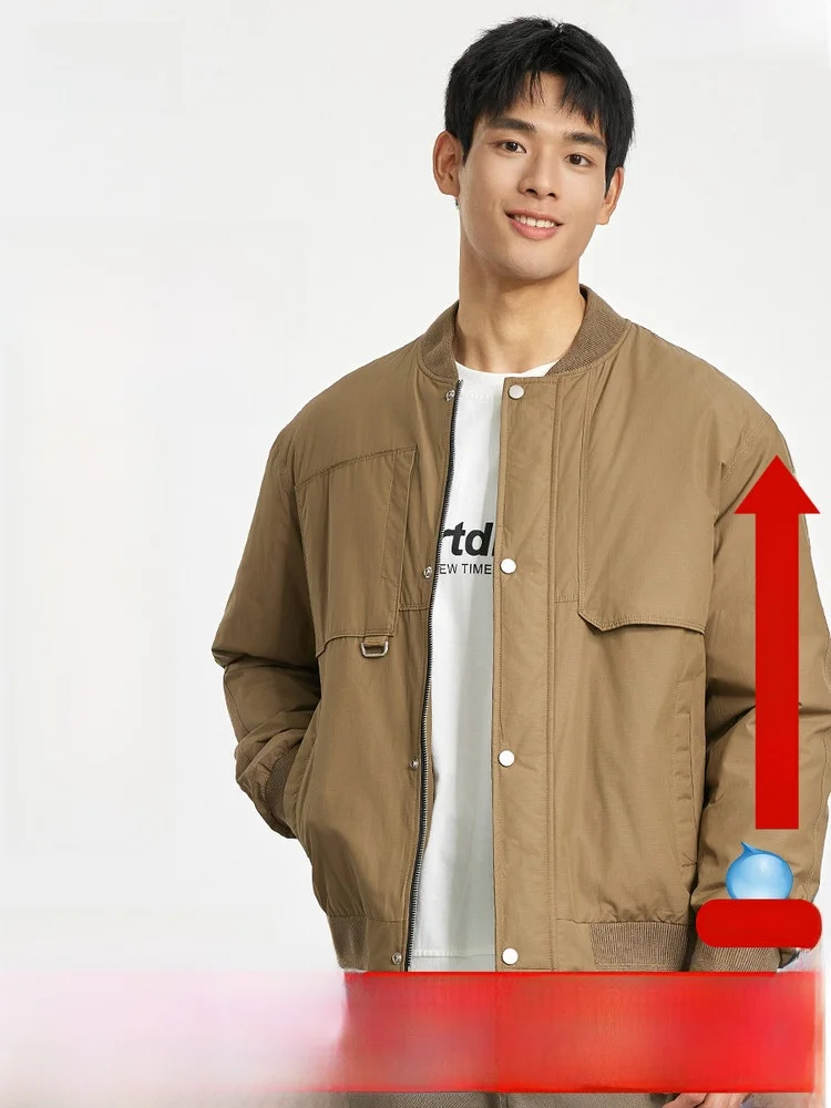 

Мужская утепленная куртка Snow Flng Spring 2026 с воротником-стойкой, для активного отдыха, теплая, универсальная, с наполнителем из хлопка и нейлона