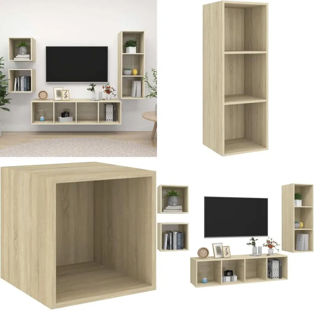 مجموعة حامل تلفزيون مثبت على الحائط مع أرفف عائمة لوحدة التحكم في الوسائط ومركز الترفيه #1