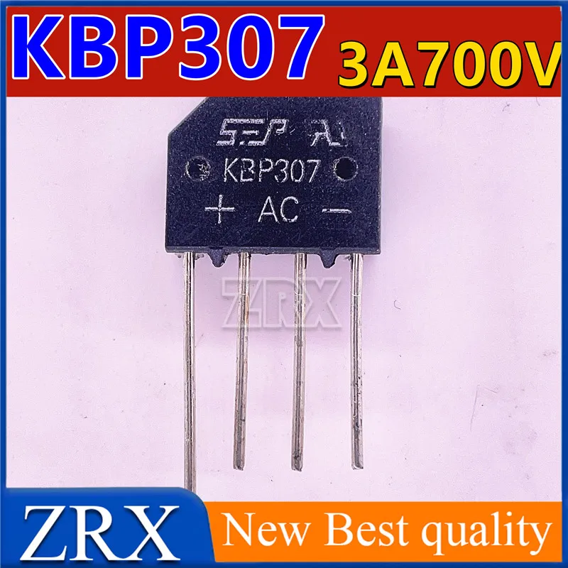 10 unids/lote nuevo puente rectificador KBP307, puente plano, puente Stack 3A 700V LCD, enchufable en Stock