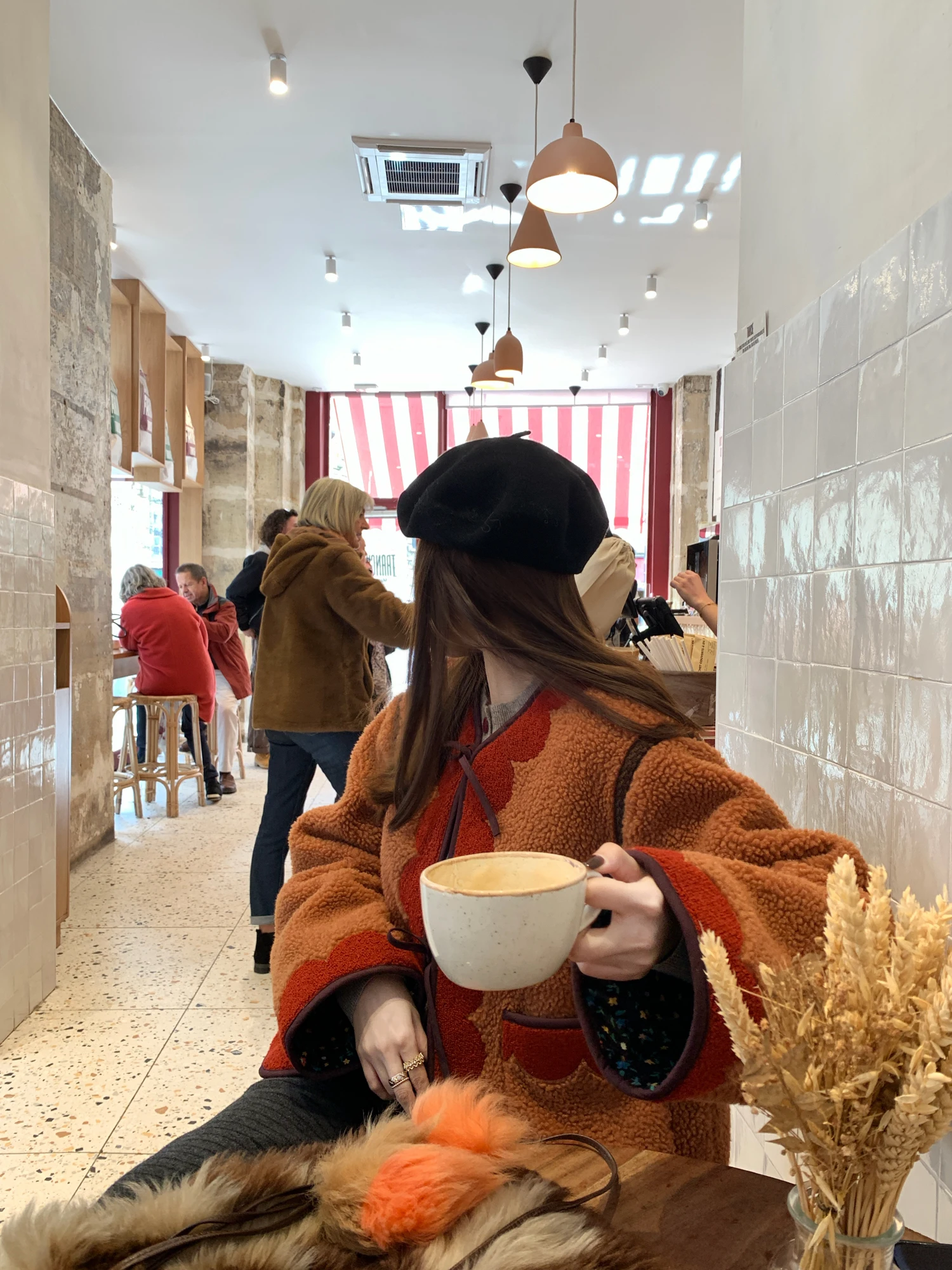 

Realzz Official Color Blo Heavy Embroidery Eep Wool Jaet Casual Sle Long Sve Regular Length на пуговицах женские...