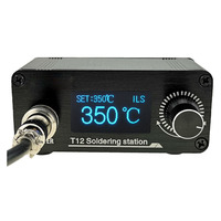 T12 Mini Solder Station Russian System Electric Iron Soldering Stand Portable Weld Station Phone Repair Temperature Controller