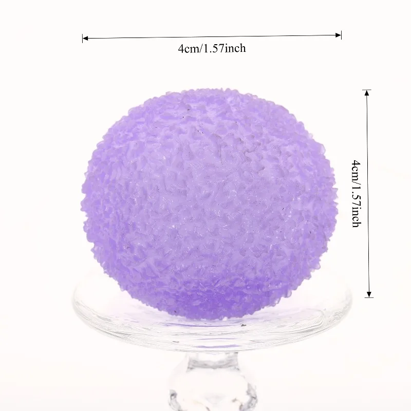 アイスボール麦芽糖スクイーズおもちゃ ブルーモチ感覚玩具 フィジェットおもちゃ シミュレートされた透明な抗ストレスおもちゃ スローリバウンド減圧おもちゃ