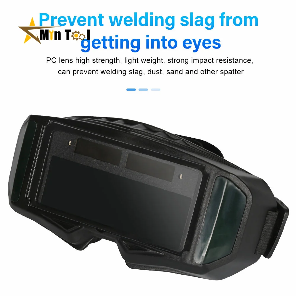 Headwear Automatic Dimming Welding Goggles Large View  Auto Darkening Protective Glasses for Arc Welding Grinding  Accessories