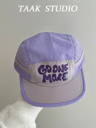 Light Thin Purple Quick-drying Soft Top Short Brim Baseball Cap Women Summer Sunscreen Sunshade Breathable Camping Cycling Cap